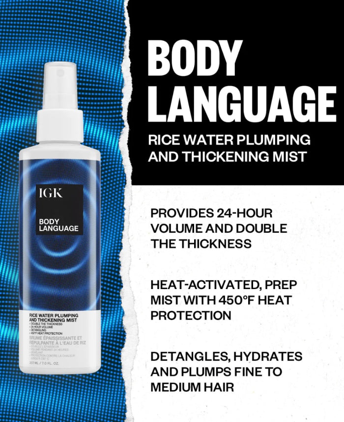 Igk Body Language Rice Water Plumping And Thickening Mist 7.0oz