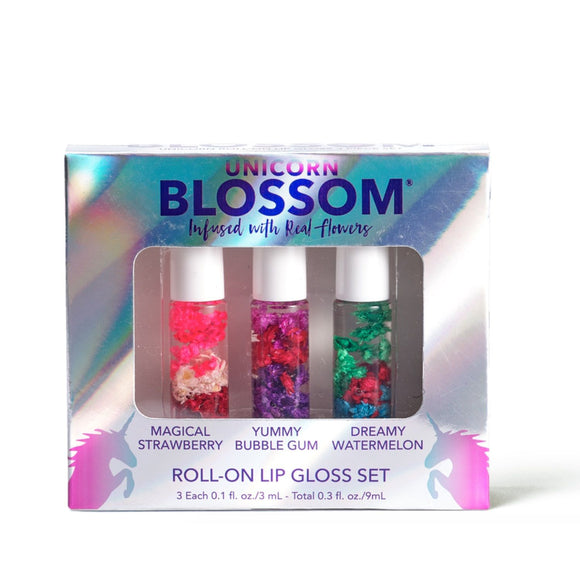 Blossom Unicorn Roll-On Lip Gloss Set