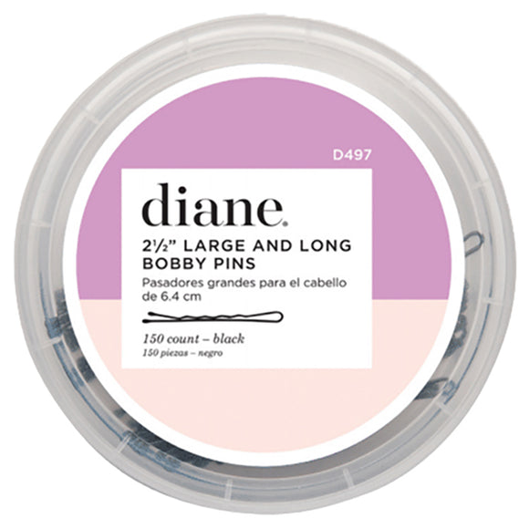 Diane D497 Large & Long Bobby Pins 2.5in.- 150 Pack (Black)