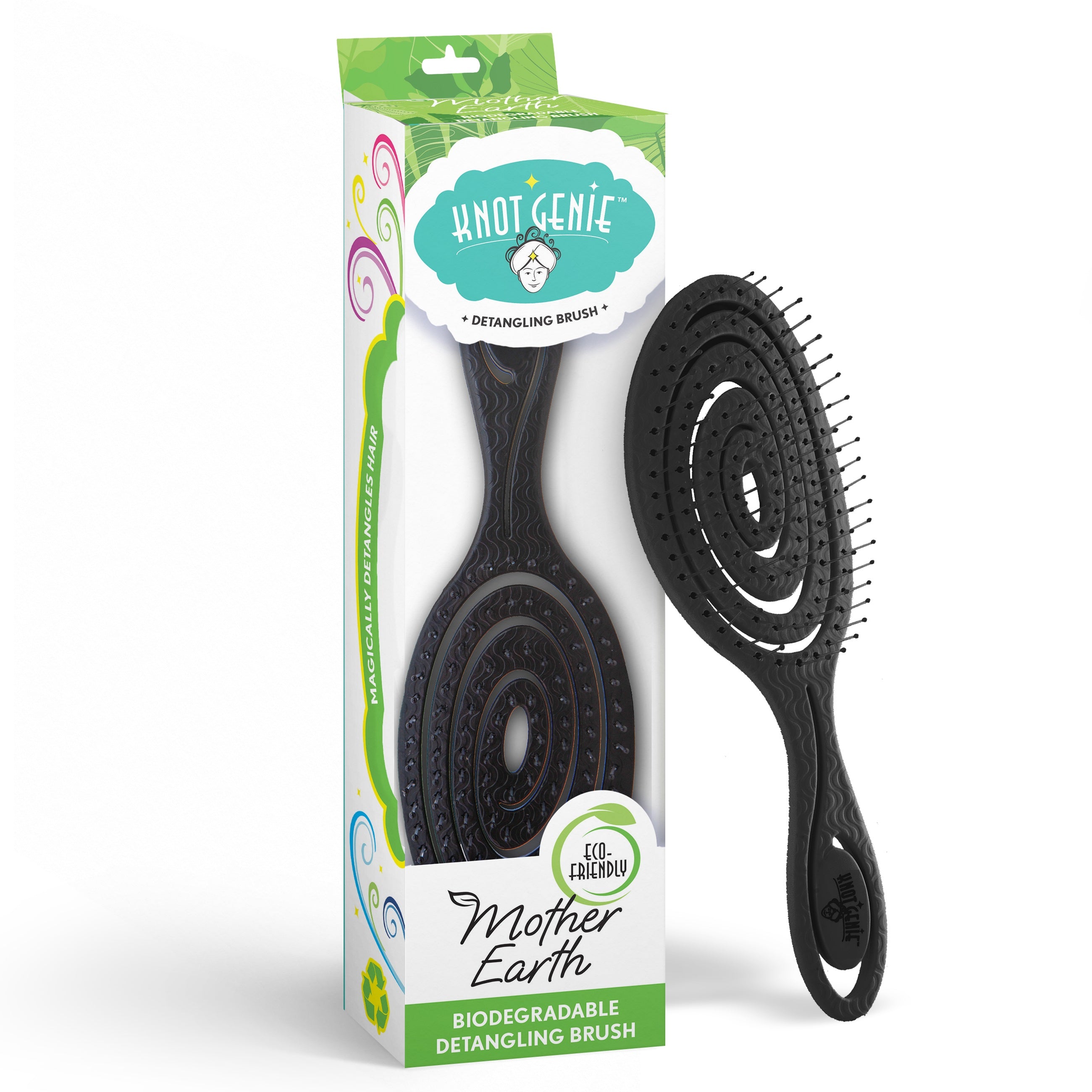 Knot Genie Mother Earth Eco Friendly Detangling Brush