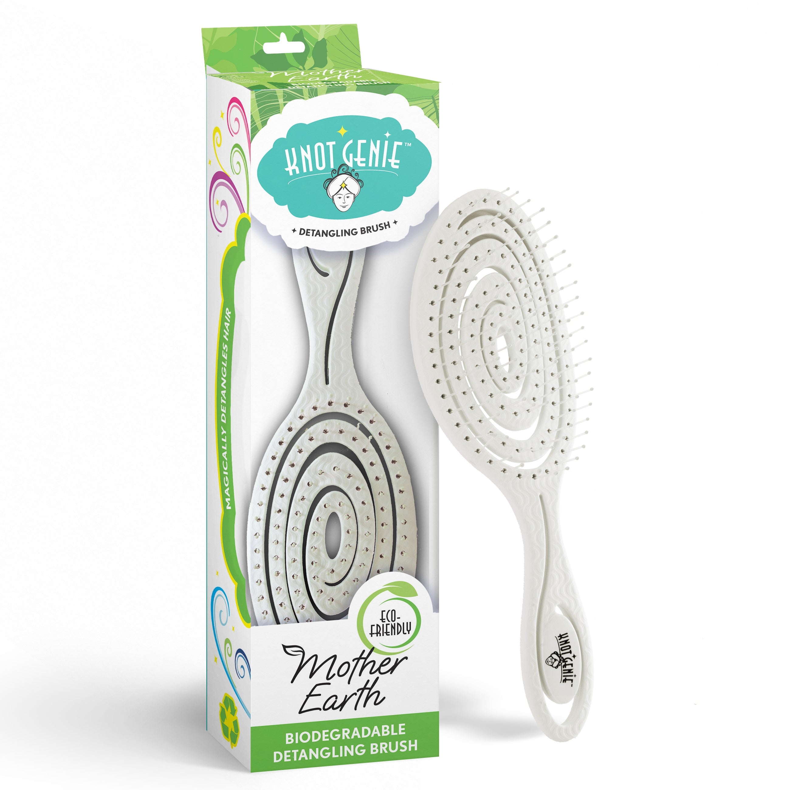 Knot Genie Mother Earth Eco Friendly Detangling Brush