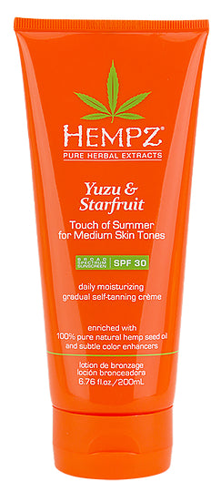 Hempz Daily SPF Yuzu & Starfruit Touch of Summer Moisturizing Gradual Self-Tanning Creme with SPF 30