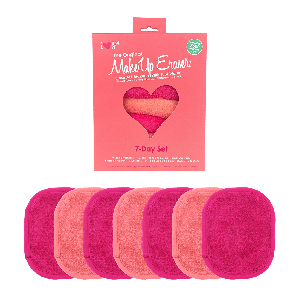 The Original Makeup Eraser I Heart You 7-Day Set