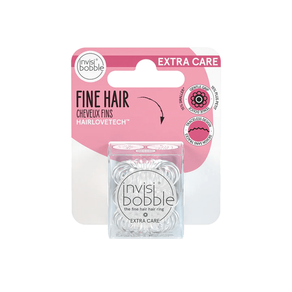 Invisibobble EXTRA CARE Crystal Clear Hanging Pack