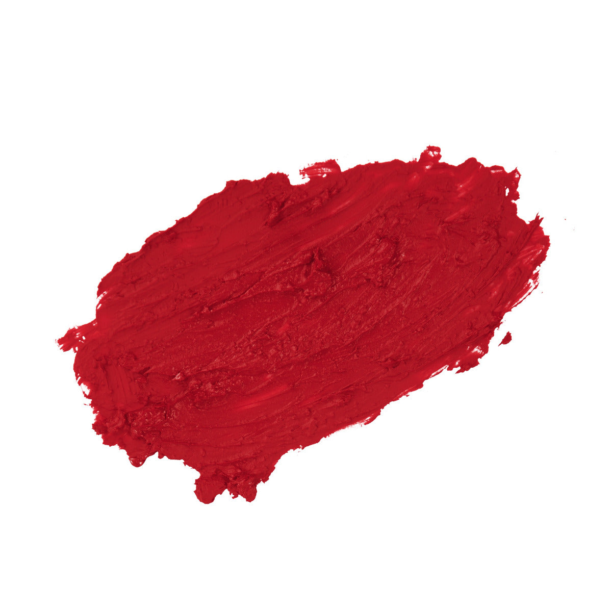 Karen Murrell natural lipstick rich red creamy smear on white background showing texture
