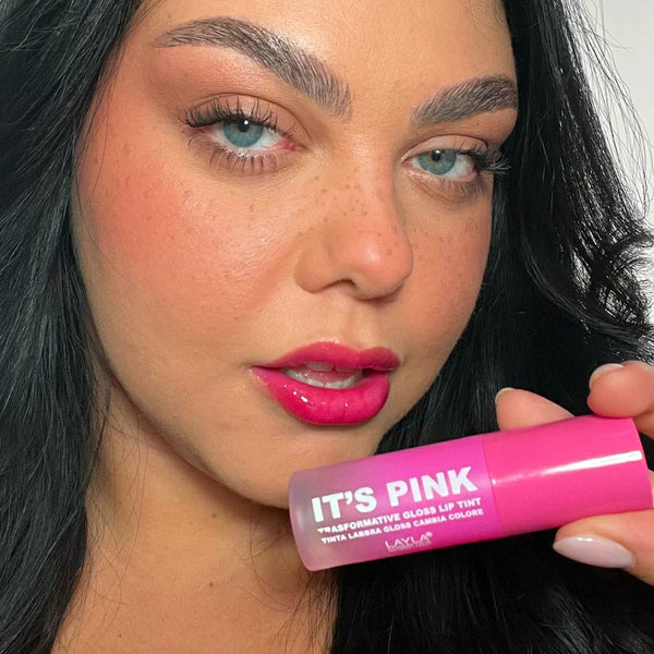 Layla Cosmetics Its Pink Transformative Lip Gloss and Scrubber