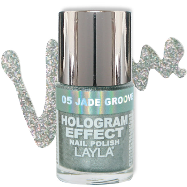 Layla Cosmetics Hologram Effect Nail Polish with Free Base File