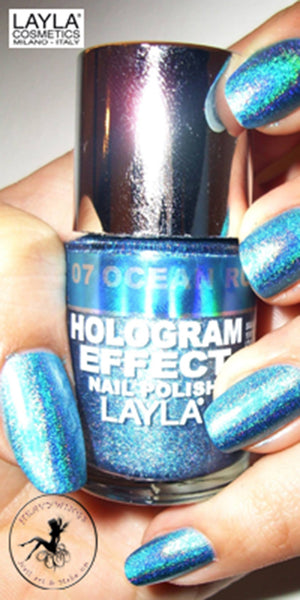 Layla Cosmetics Hologram Effect Nail Polish with Free Base File