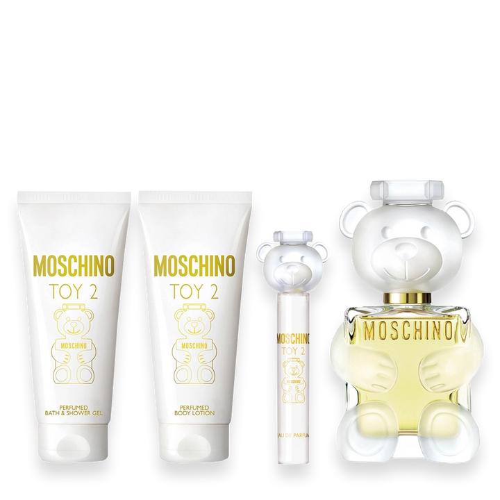 Moschino Toy 2 3.4 oz. 4pc Gift Set – Face and Body Shoppe Moschino Toy 2 3.4 oz. 4pc Gift Set – Face and Body Shoppe