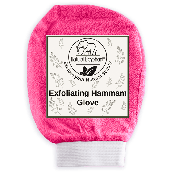 Natural Elephant Exfoliating Hammam Glove- Pink Tulip
