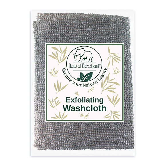 Natural Elephant Grey Exfoliating Shower Washcloth