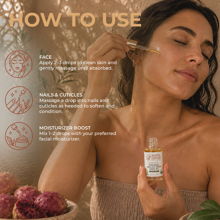 Natural Elephant Organic Prickly Pear Seed Oil 0.5 fl oz