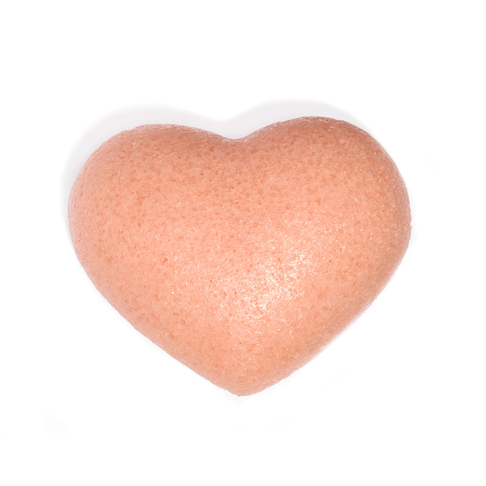One Love Organics The Cleansing Sponge - French Pink Clay Heart Shape