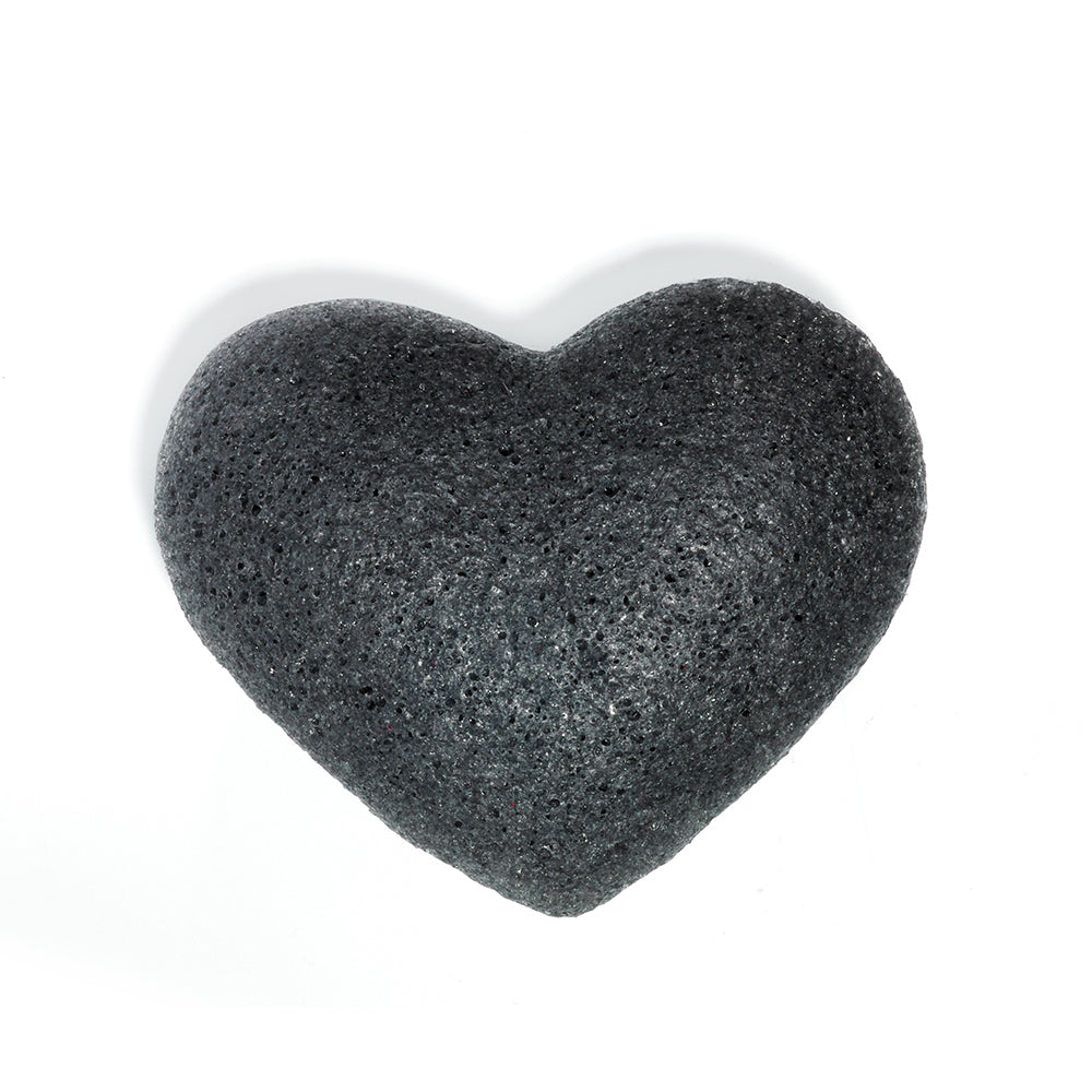 One Love Organics The Cleansing Sponge - Charcoal Heart Shape