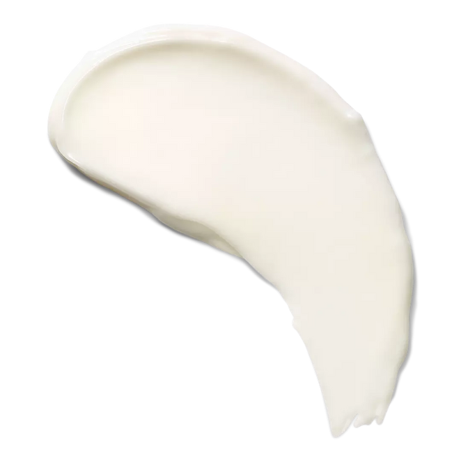 White cream texture of Philosophy night serum for anti aging on black background