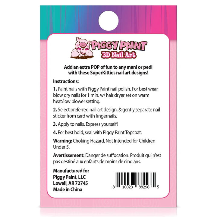 Piggy Paint 3D Nail Art Stickers