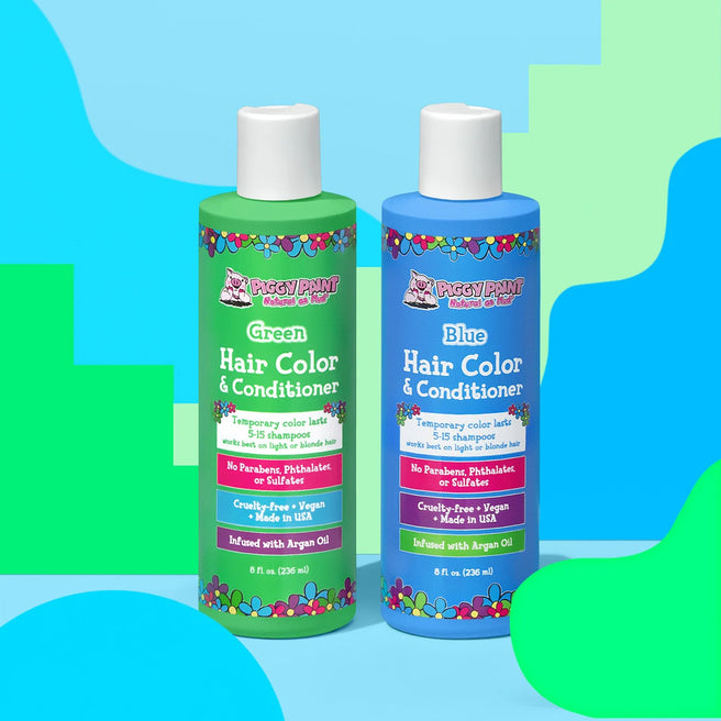 Piggy Paint Color Me Green - Green Hair Color & Conditioner, 8 oz.
