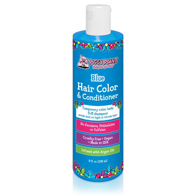 Piggy Paint Color Me Blue - Blue Hair Color & Conditioner, 8 oz.