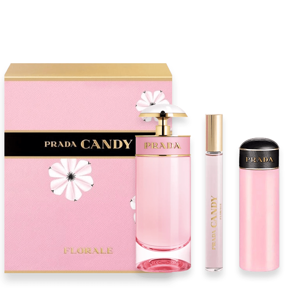 Prada Candy Florale 2.7 oz. Fragrance 3 piece Travel Set