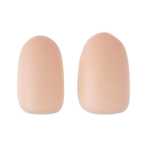 Cala press on nails in a natural nude shade with a smooth matte finish