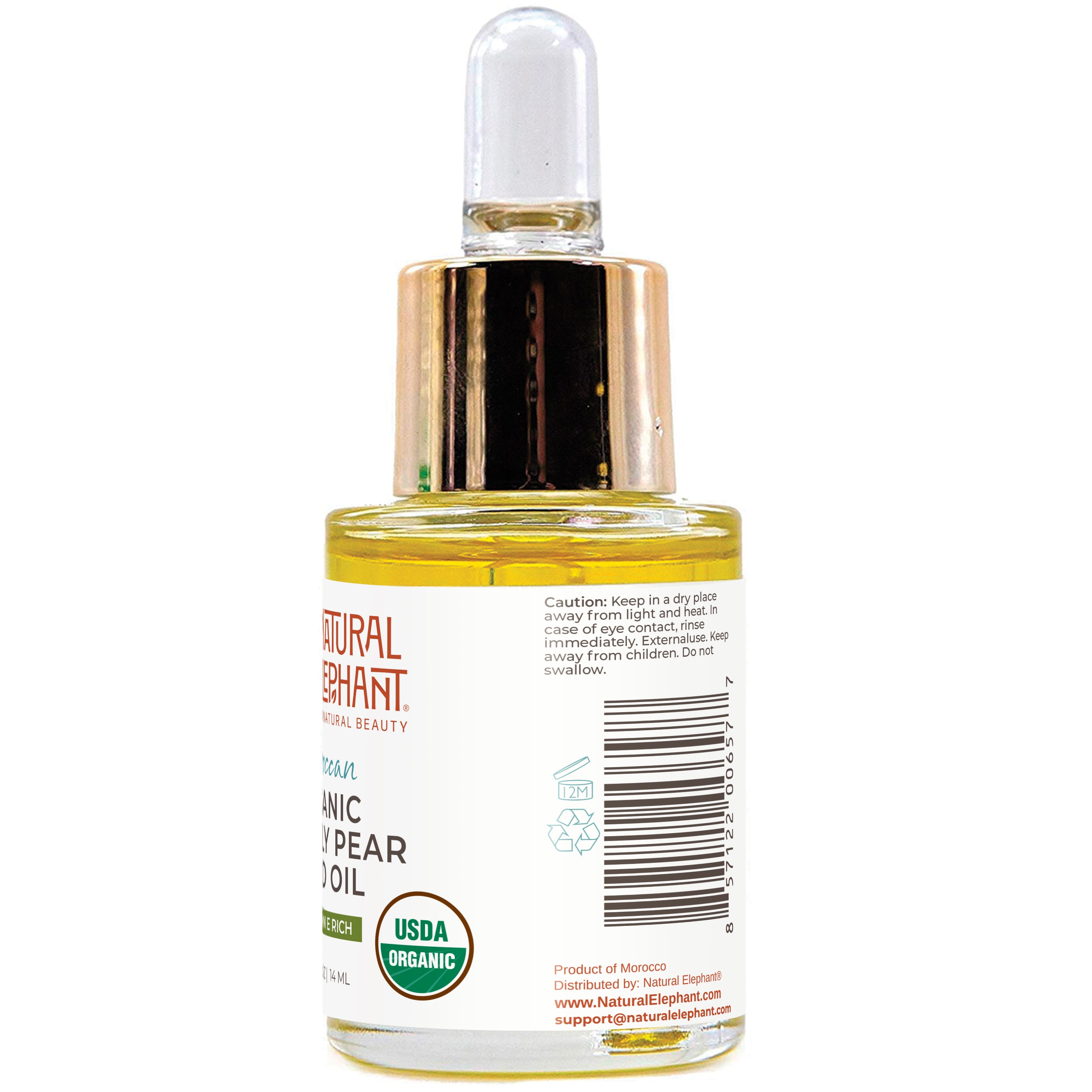 Natural Elephant Organic Prickly Pear Seed Oil 0.5 fl oz