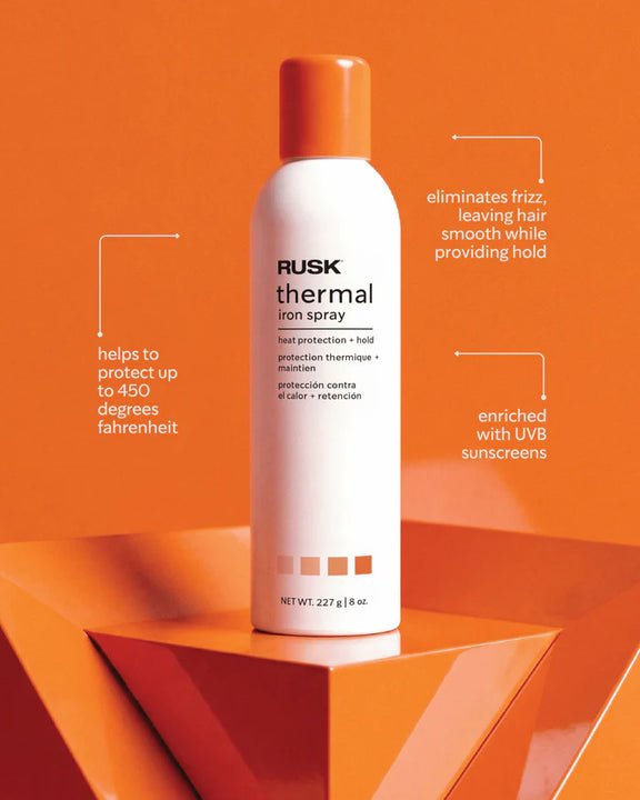 Rusk Thermal Flat Iron Spray with Argan Oil 8.0 oz.