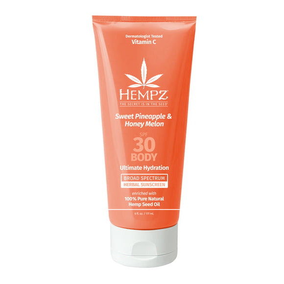 Hempz Sweet Pineapple & Honey Melon Herbal Body Sunscreen 6 oz. SPF 30