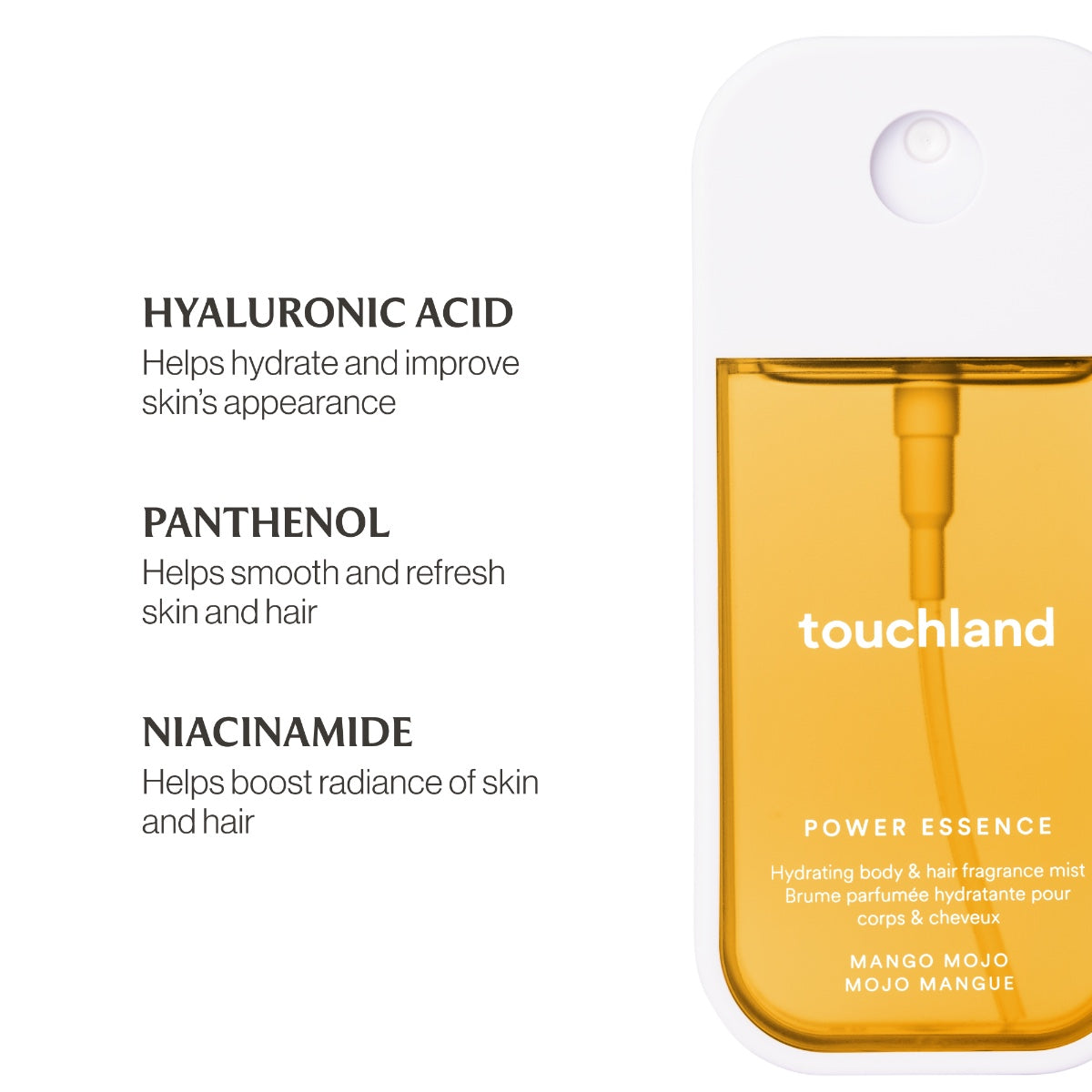 Touchland Power Essence Body & Hair Fragrance Mist 2 oz (60ml) | Multiple Scents Available