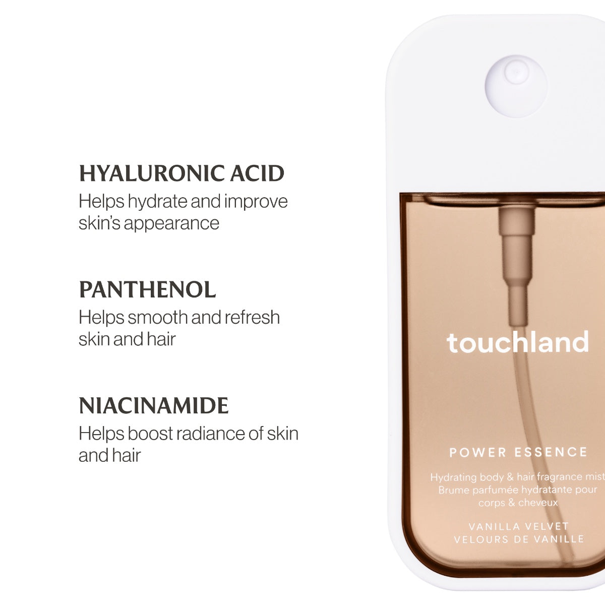 Touchland Power Essence Body & Hair Fragrance Mist 2 oz (60ml) | Multiple Scents Available
