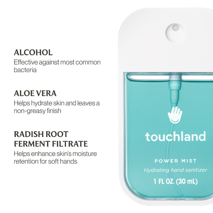 Touchland Power Mist Hydrating Hand Sanitizer 1 oz (30ml) | Multiple Scents Available