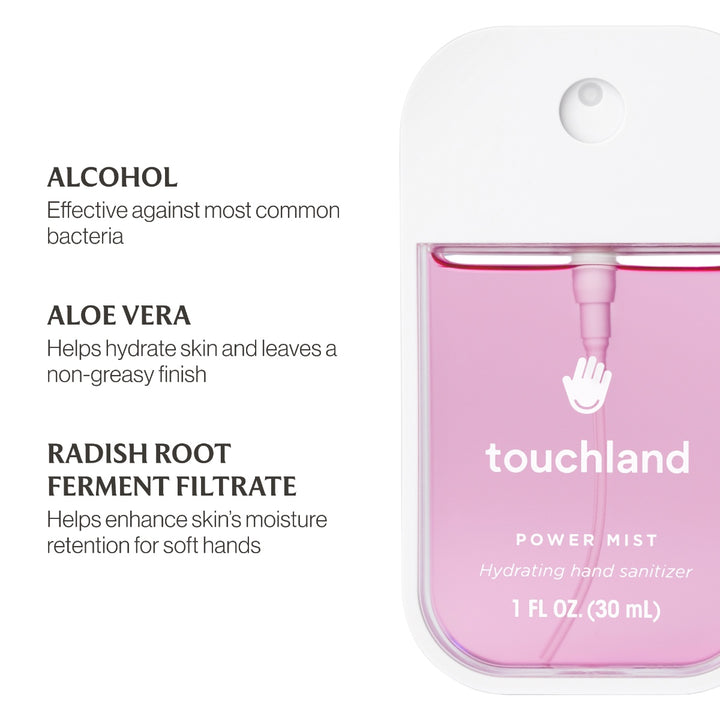 Touchland Power Mist Hydrating Hand Sanitizer 1 oz (30ml) | Multiple Scents Available