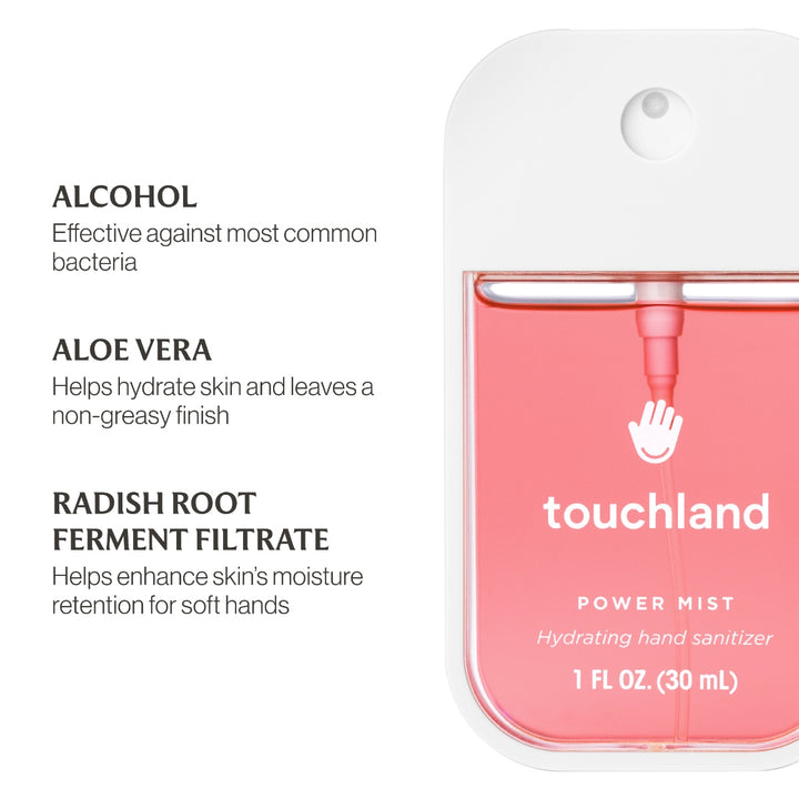 Touchland Power Mist Hydrating Hand Sanitizer 1 oz (30ml) | Multiple Scents Available