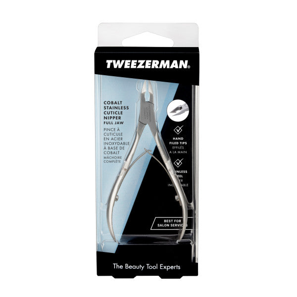 Tweezerman Cobalt Stainless Steel Cuticle Clipper- Full Jaw Box Joint