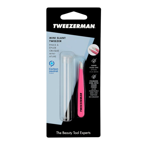 Tweezerman Mini Slant Tweezer- Neon Pink