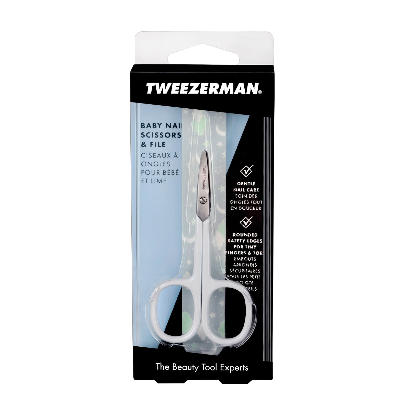 Tweezerman Baby Nail Scissors With File – Face and Body Shoppe
