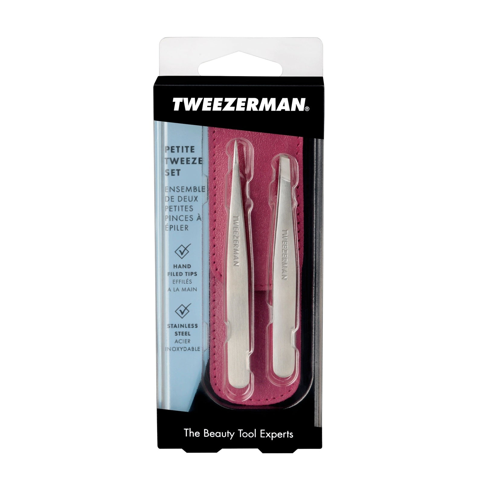 Tweezerman Petite Tweeze Set With Pink Case