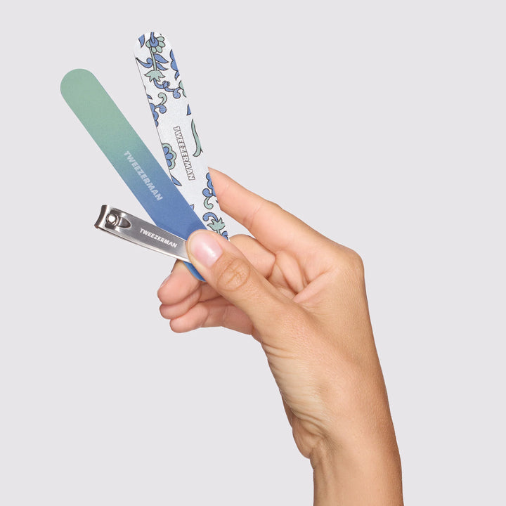 Tweezerman Blue & Green Paisley Manicure Kit (4011-R)