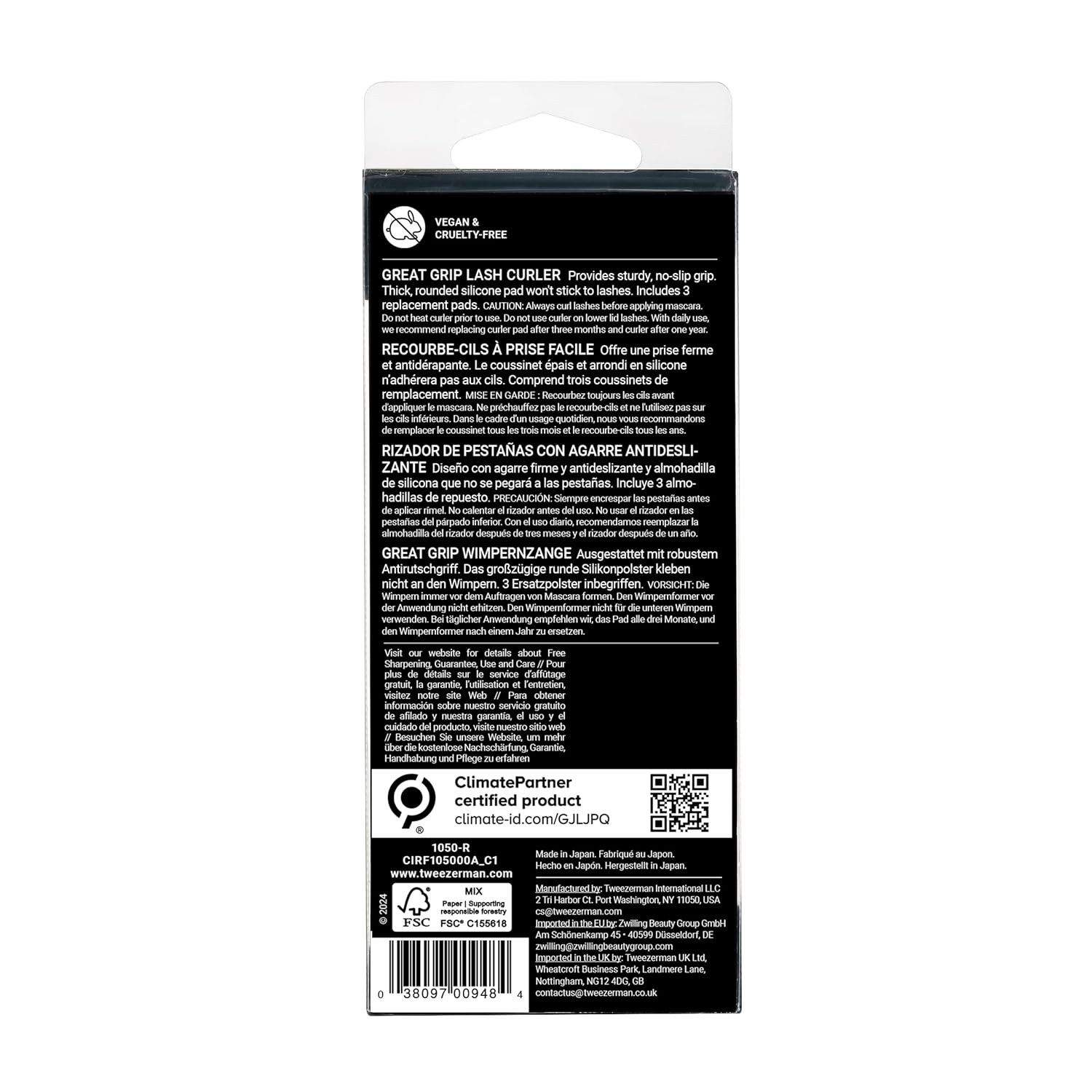 Tweezerman Onyx Great Grip Lash Curler (1050-R1)