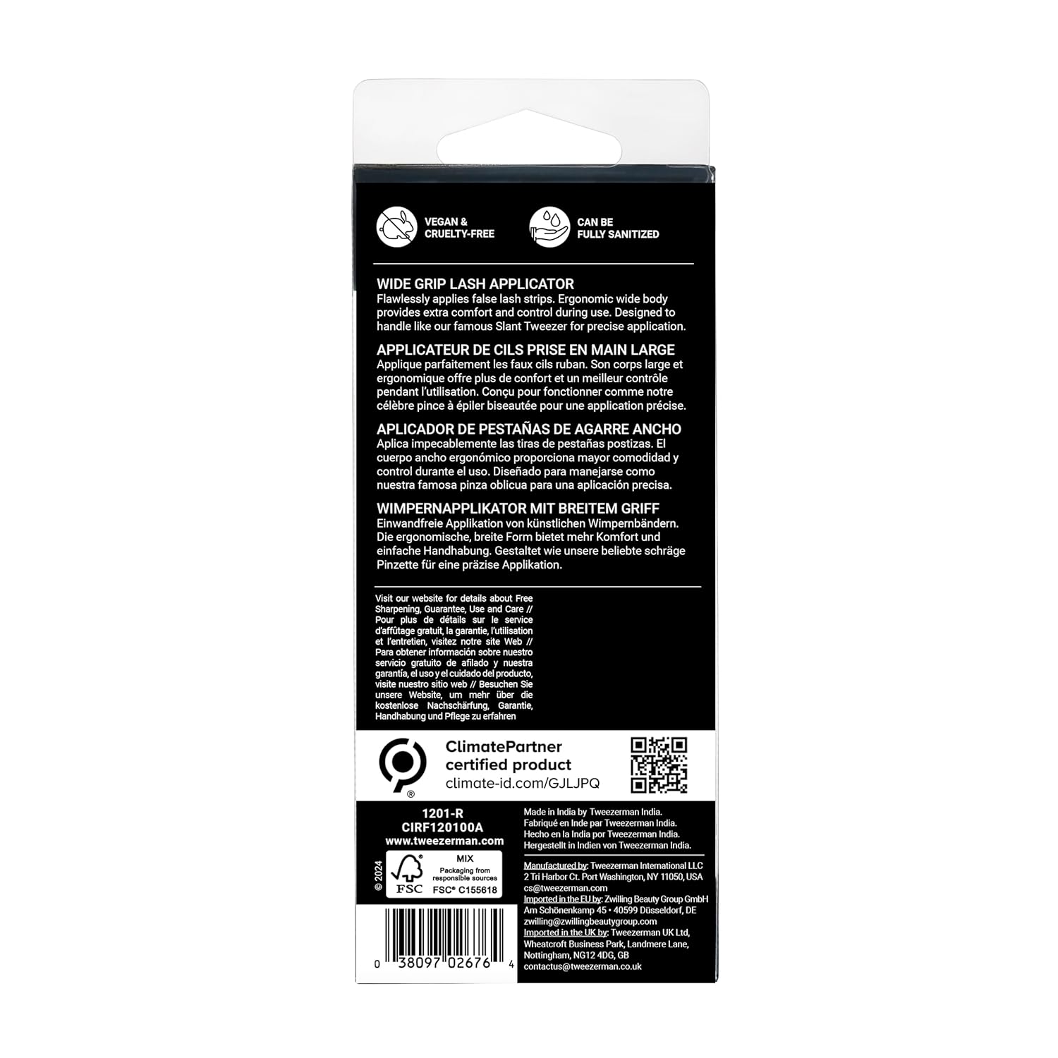 Tweezerman Wide Grip Lash Applicator (1201-R)