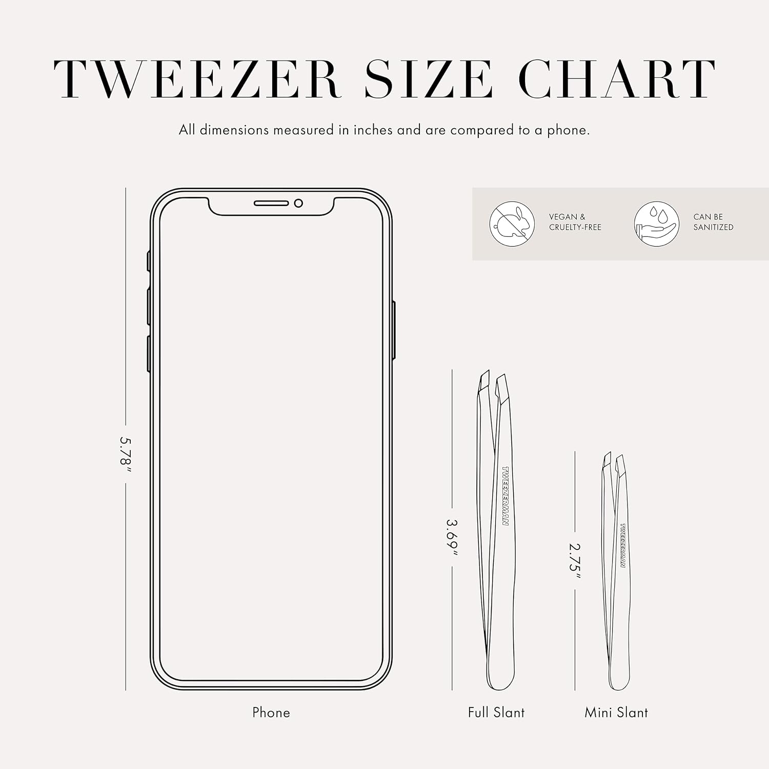 Tweezerman Mini Slant Tweezer | Multiple Colors Available
