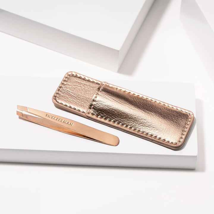 Tweezerman Rose Gold Mini Slant & Case (1254-R)