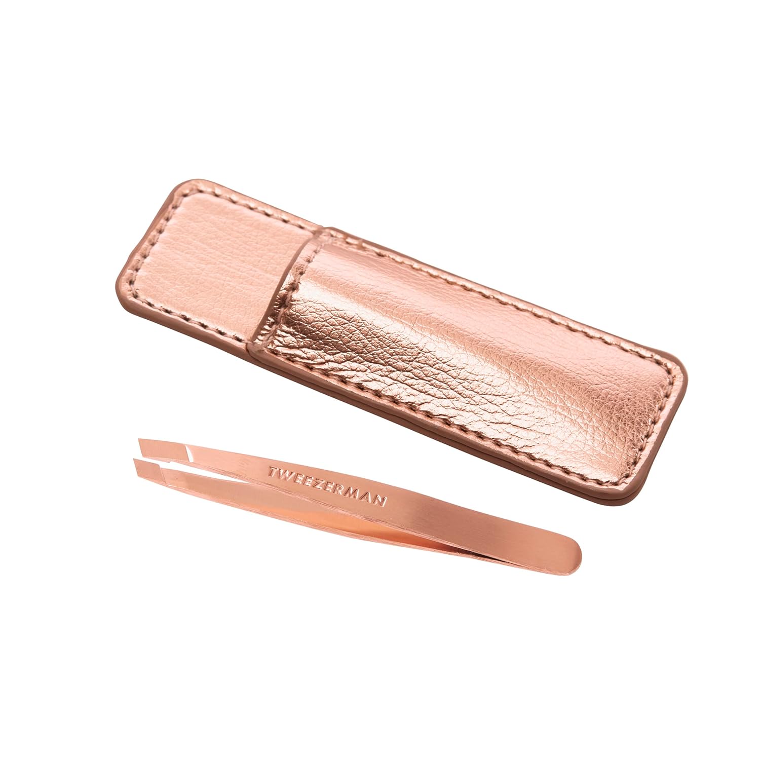 Tweezerman Rose Gold Mini Slant & Case (1254-R)