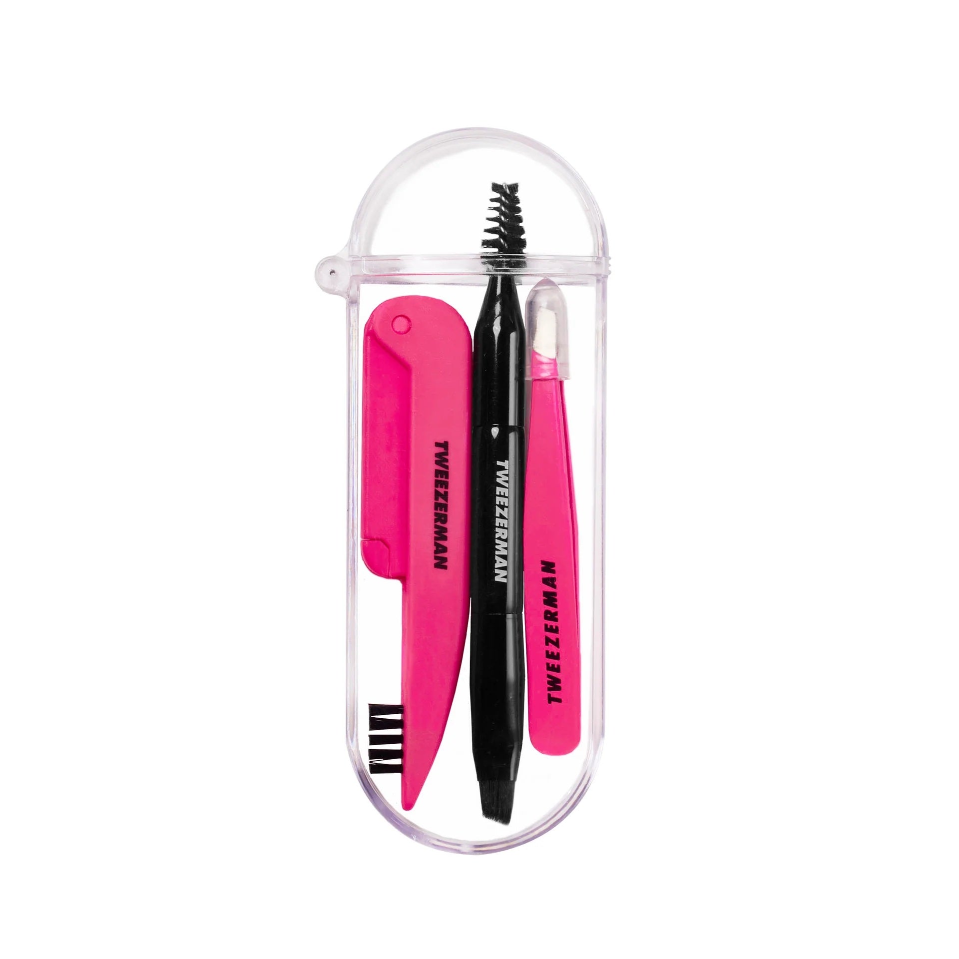 Tweezerman Mini Brow Rescue Kit Pink & Black (4077-R)