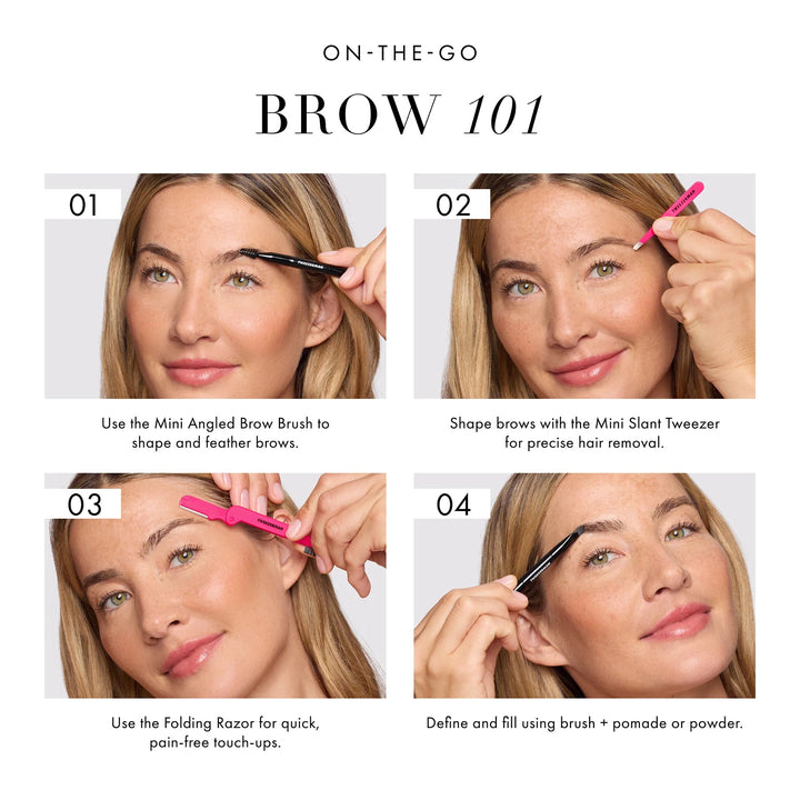 Tweezerman Mini Brow Rescue Kit Pink & Black (4077-R)