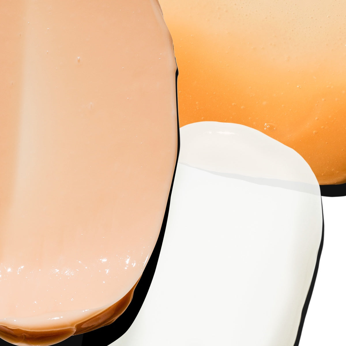 Allies of Skin 7 days to brighter skin kit texture swatches showing peach cream and white serum layers