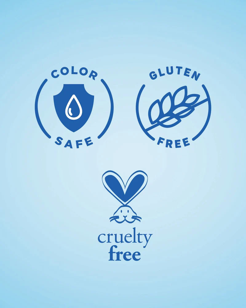 Aquage color protecting shampoo labels indicating color safe and gluten free formulas