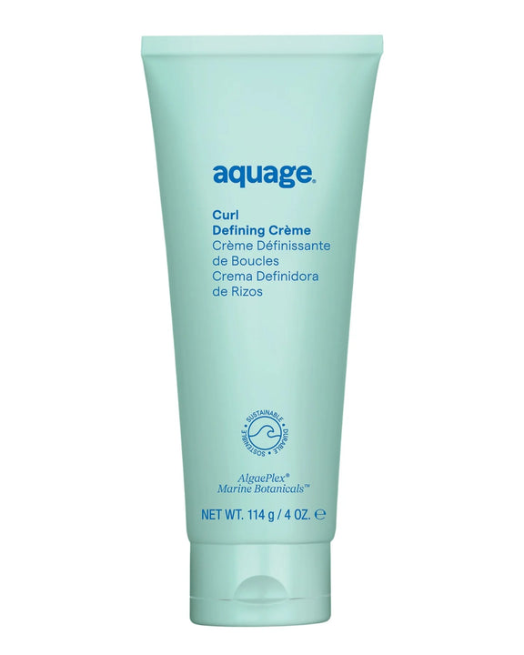 Aquage Curl Defining Crème in a light green tube for enhancing and defining curls