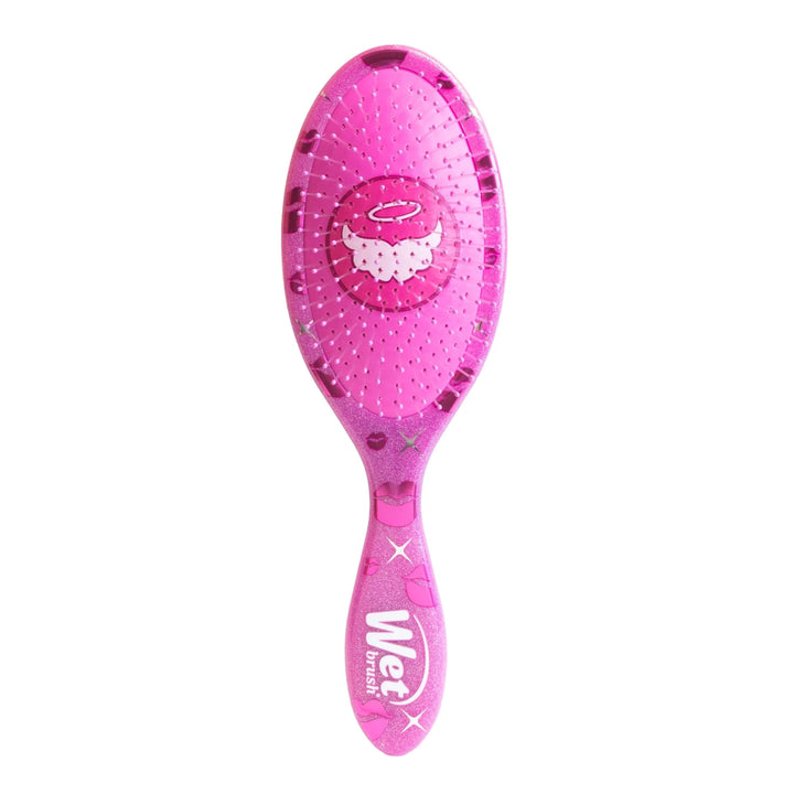 Wet Brush in Pink with Flexible Bristles for Gentle Detangling and Smoothing Hair