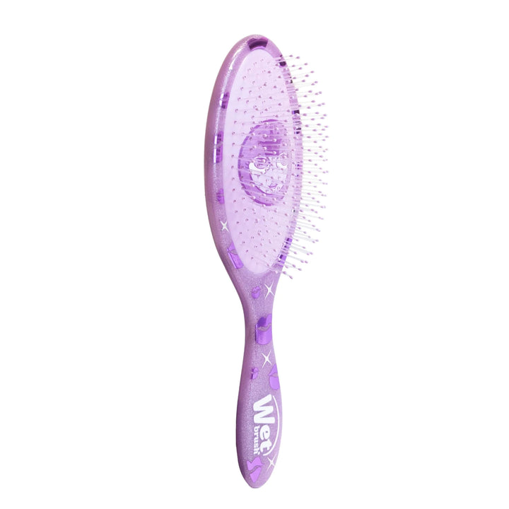 Wet Brush in purple for gentle detangling, ideal for all hair types and easy use with dryer vent brush kit