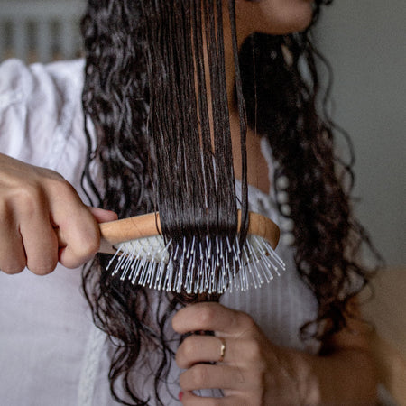 Bachca Large Detangling & Volumizing Wooden Hair Brush